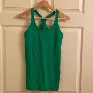 Lululemon Ebb & Flow green tank size 6